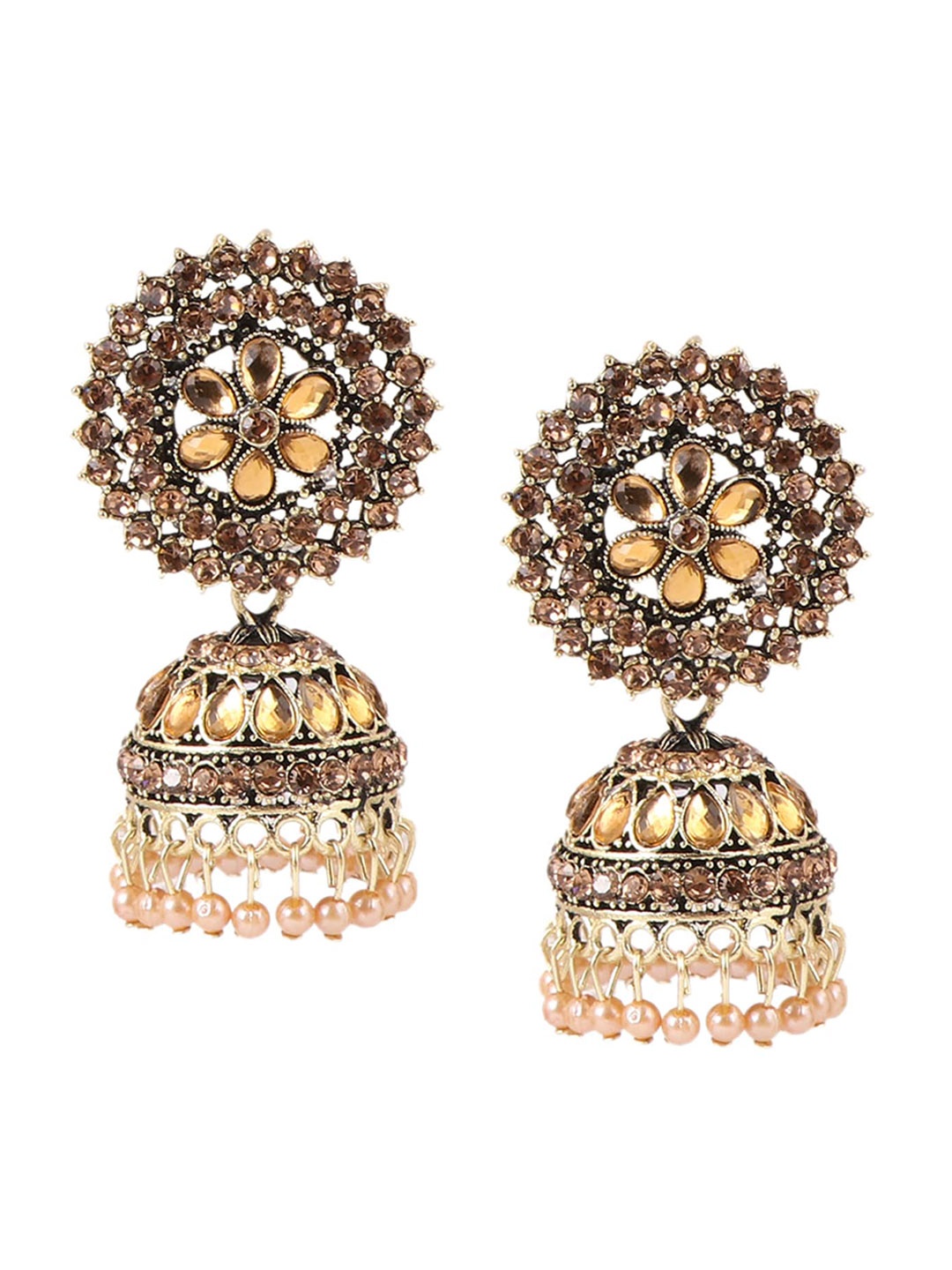 

Keviv Dome Shaped Jhumkas Earrings, Gold