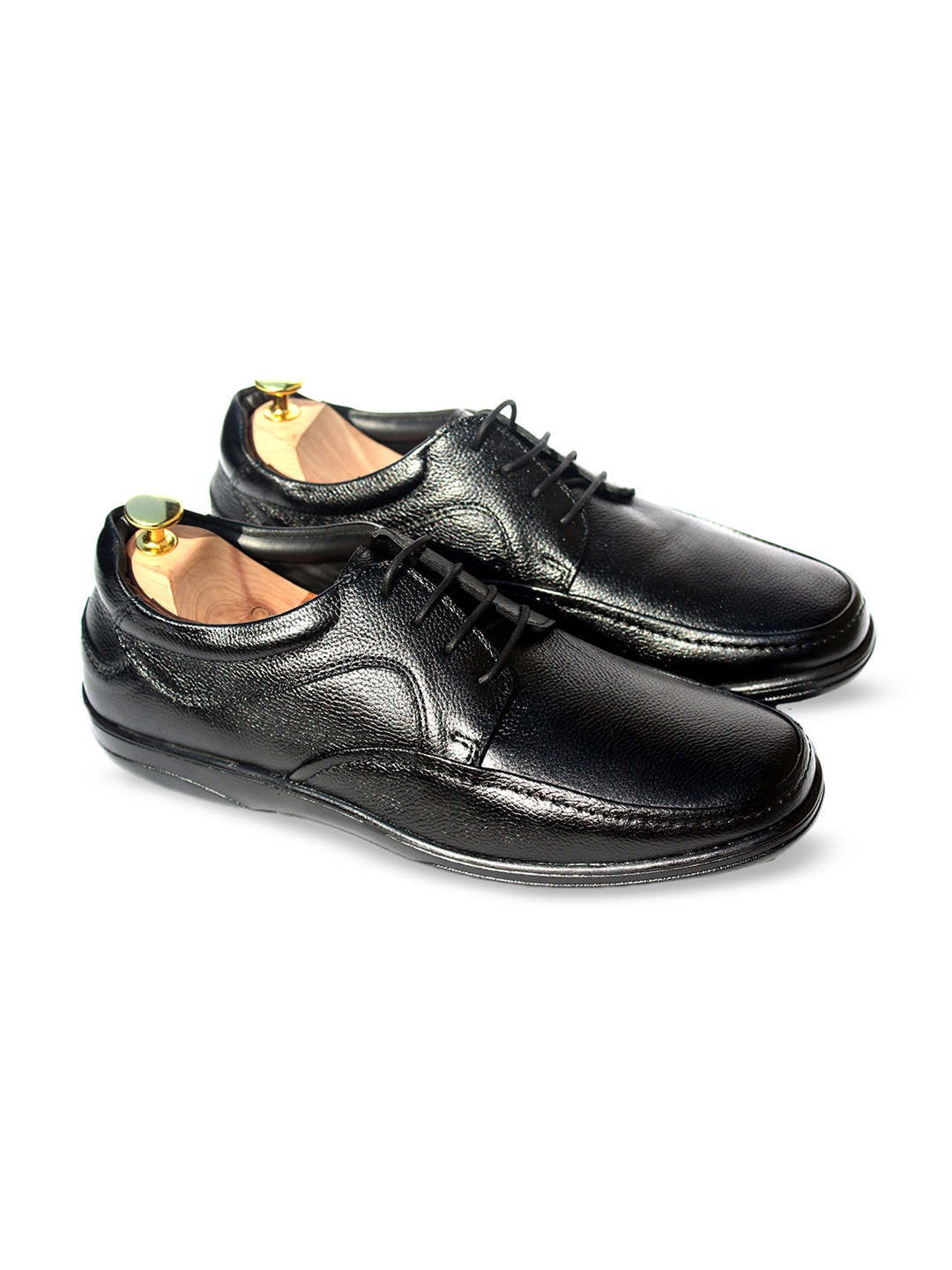 

Wolvenmilano Men Leather Formal Derbys, Black