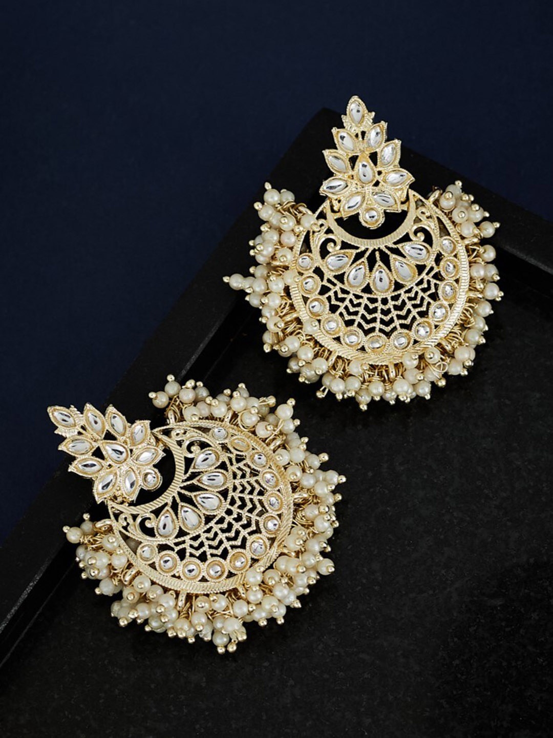 

ATIBELLE Contemporary Chandbalis Earrings, Gold