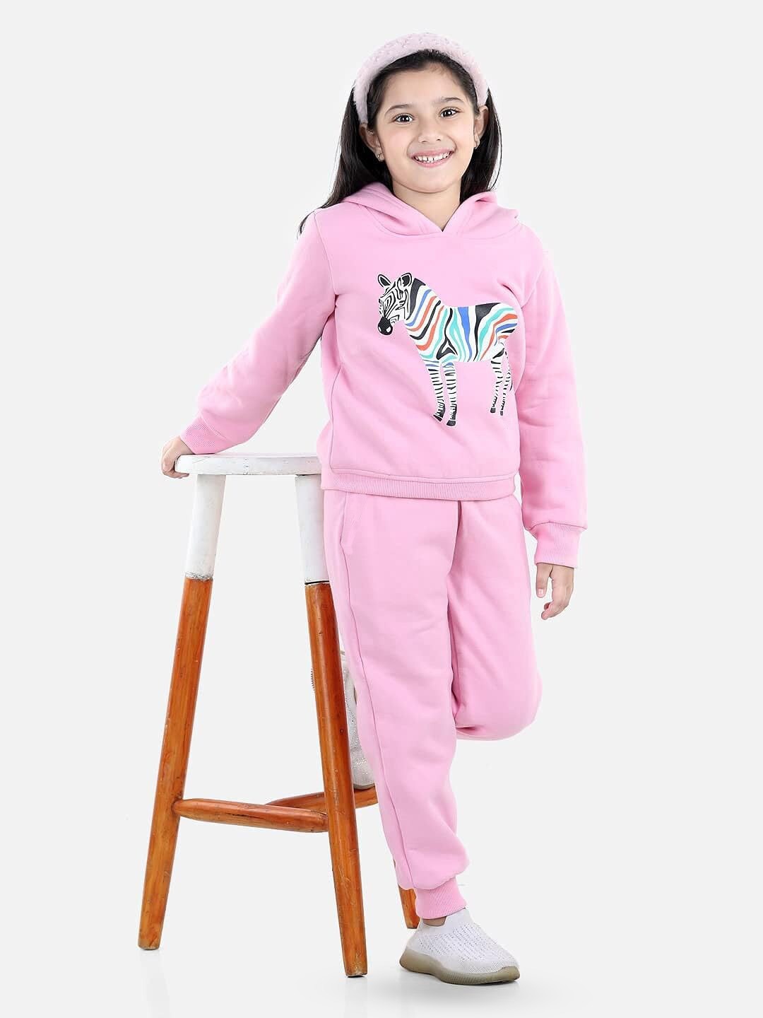 

BAESD Unisex Kids Printed Top with Trousers, Pink