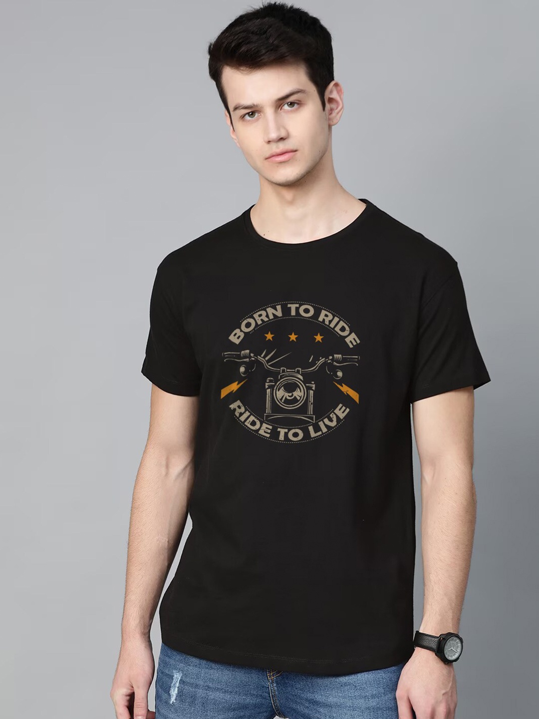 

Crazymonk Men Pockets T-shirt, Black