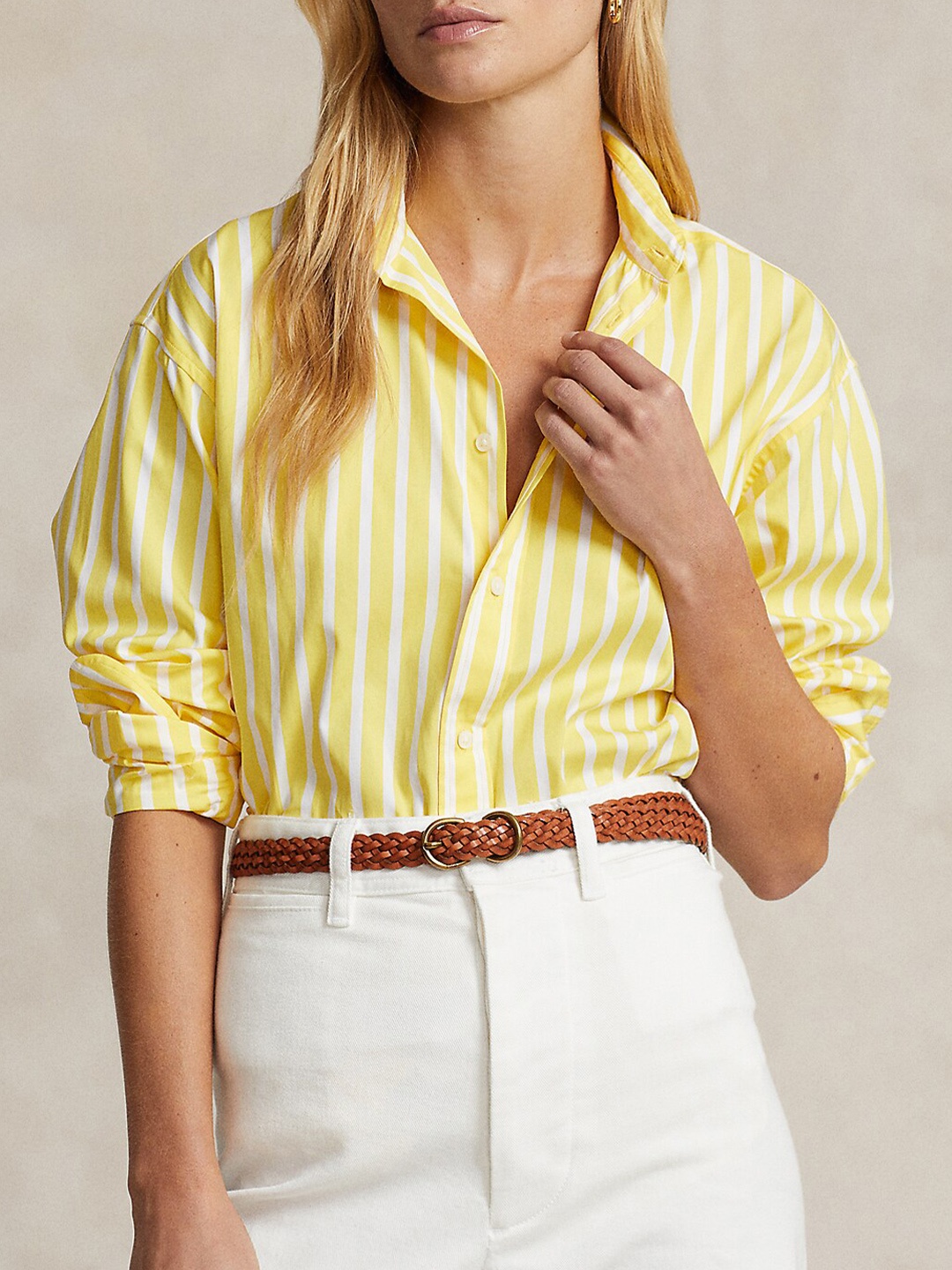 

Polo Ralph Lauren Striped Cotton Shirt, Yellow