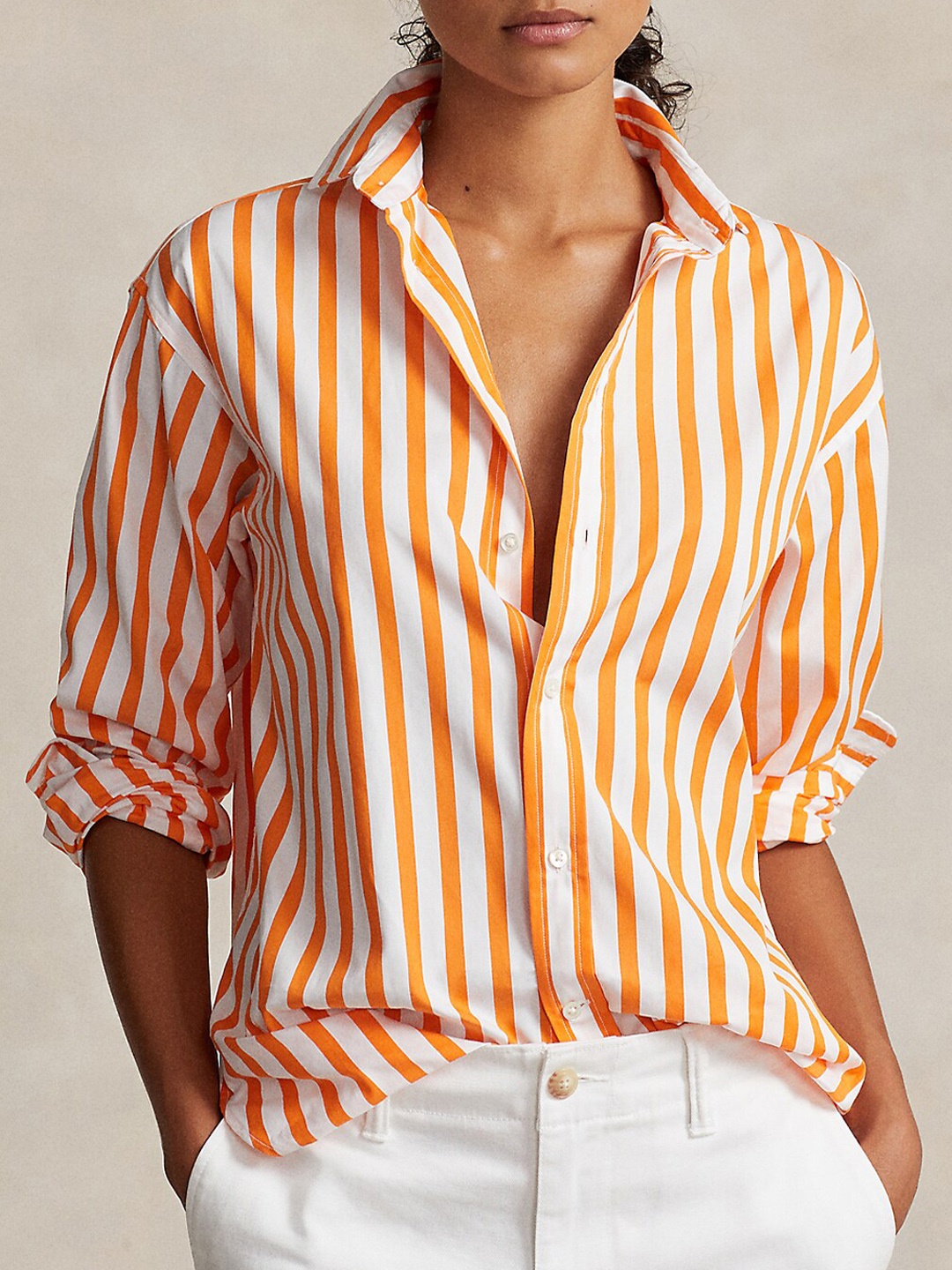 

Polo Ralph Lauren Striped Cotton Shirt, Orange