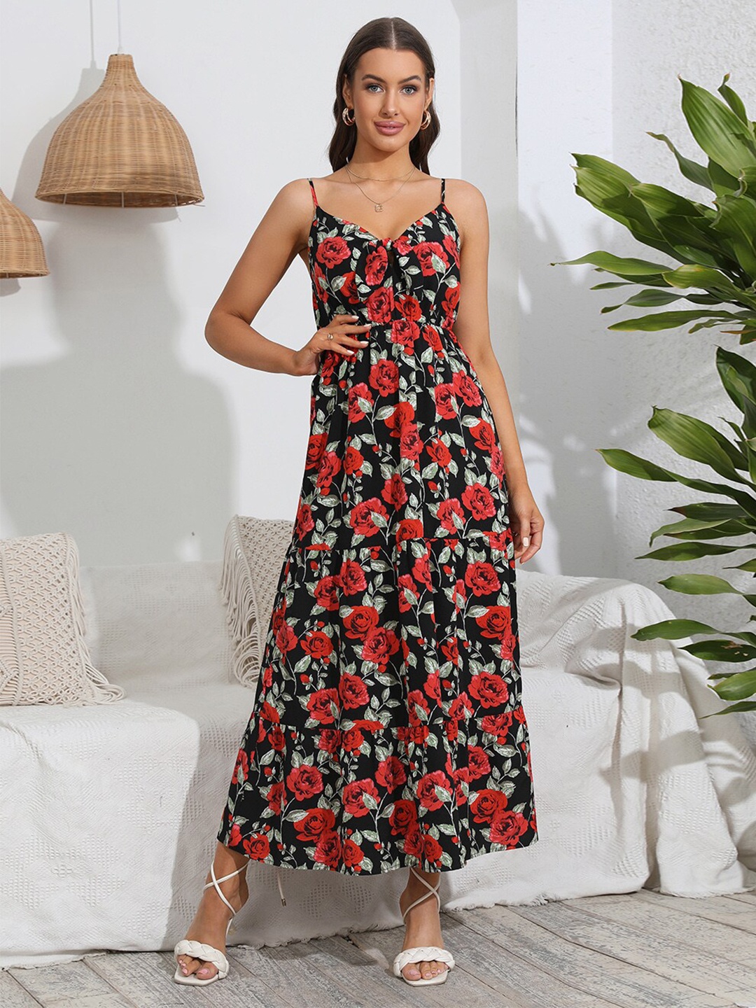 

JC Mode Floral Print Maxi Dress, Multi
