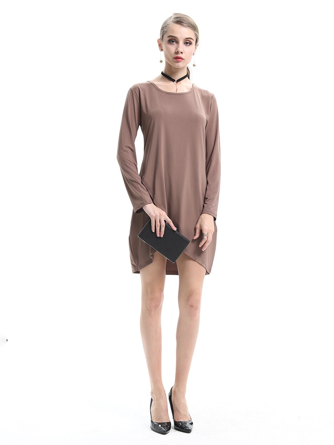 

JC Mode A-Line Dress, Khaki