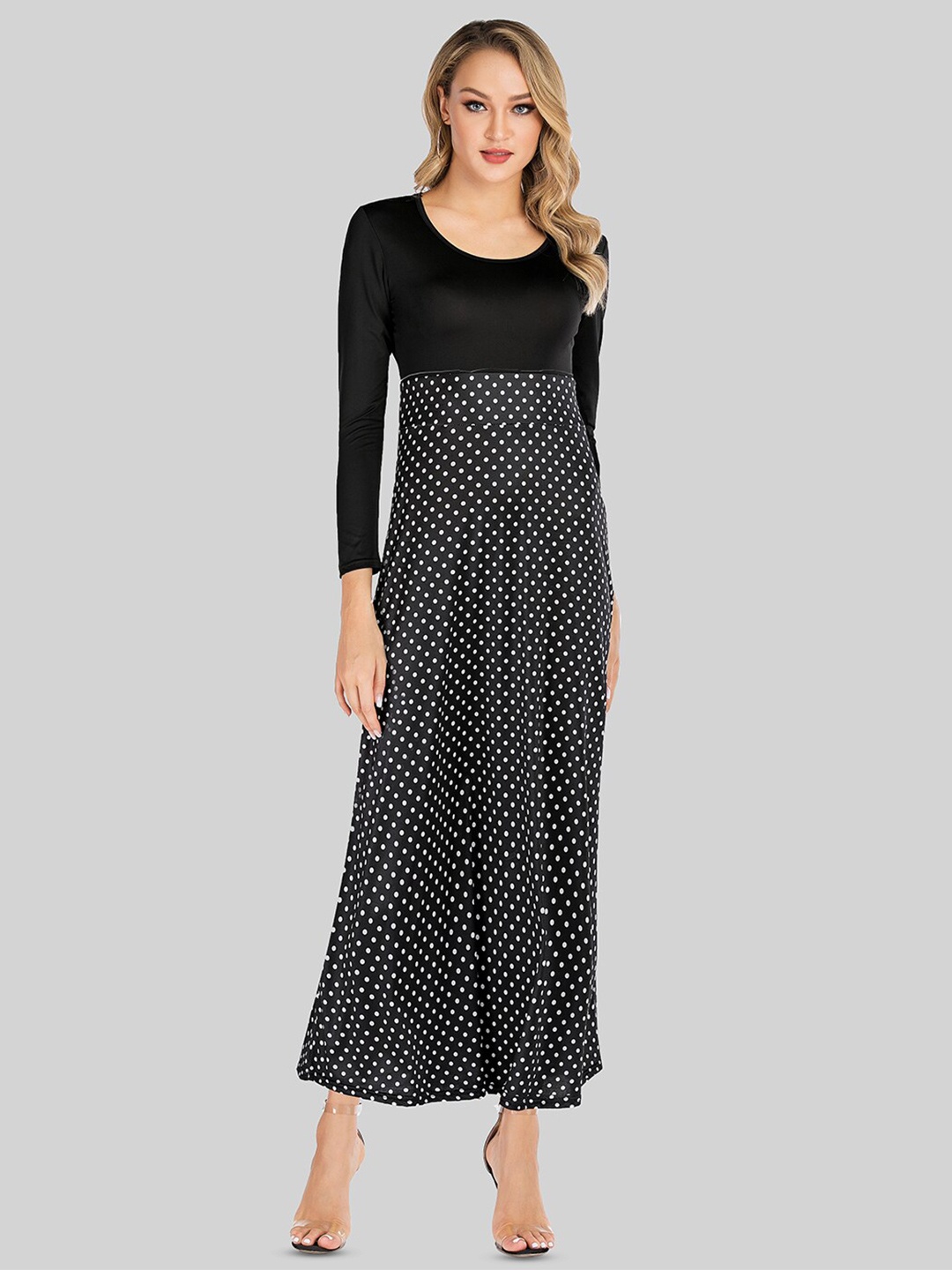 

JC Mode Polka Dot Print Maxi Dress, Multi