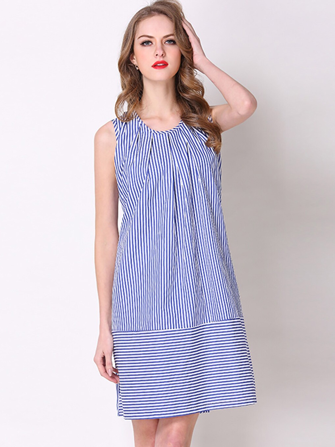 

JC Mode Striped A-Line Dress, Multi