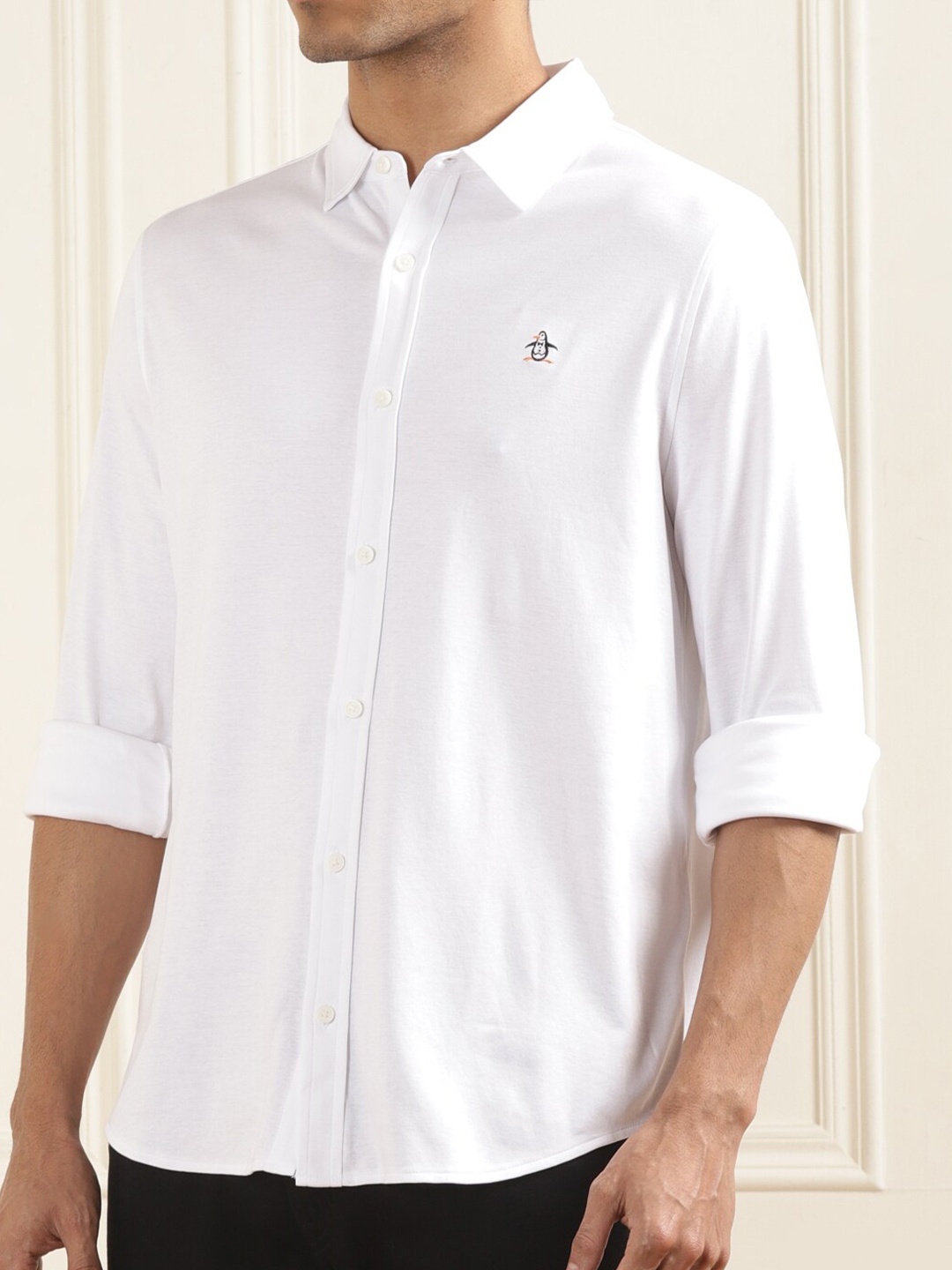 

Original Penguin Men Slim Fit Opaque Casual Shirt, White