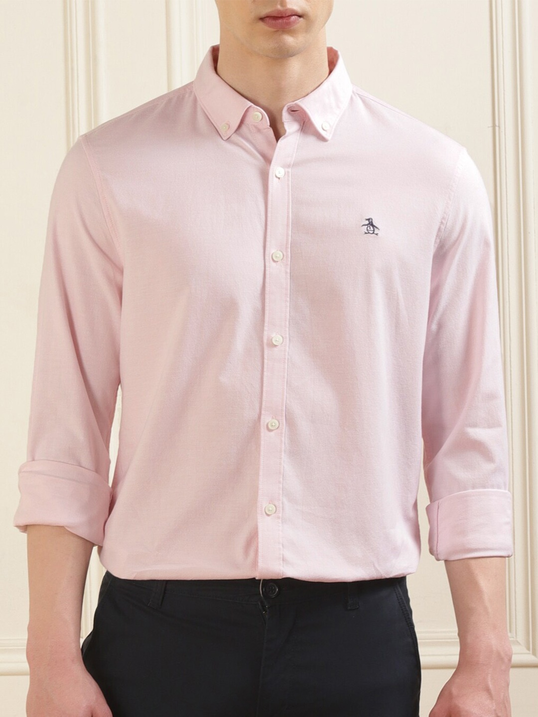 

Original Penguin Men Slim Fit Opaque Casual Shirt, Pink