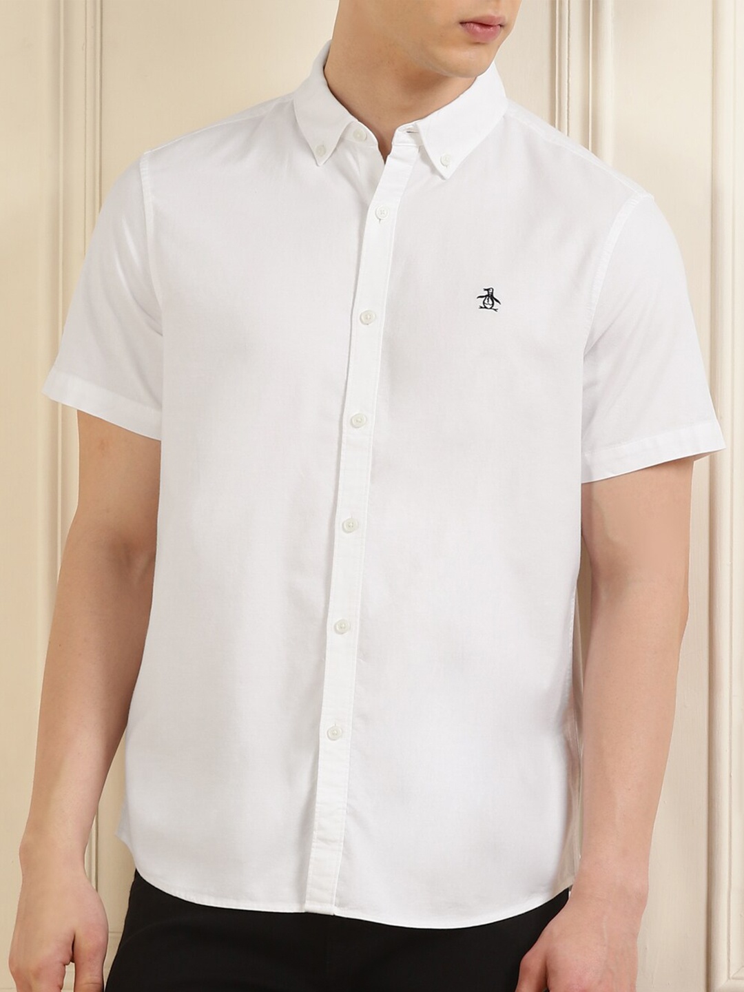 

Original Penguin Men Slim Fit Opaque Casual Shirt, White