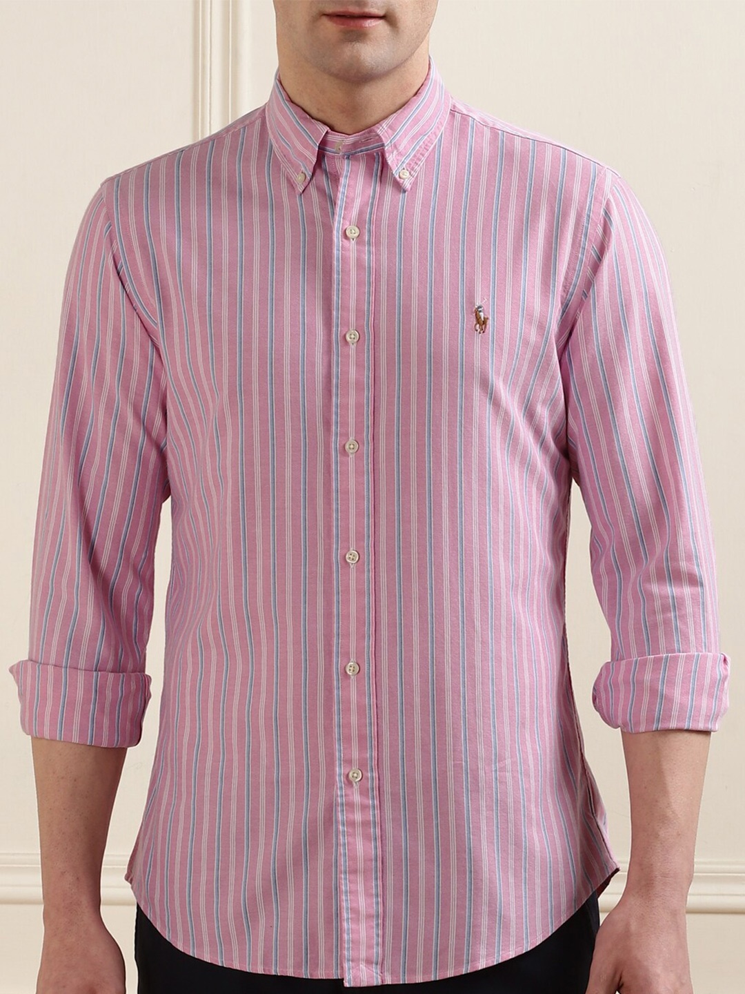 

Polo Ralph Lauren Striped Pure Cotton Shirt, Pink