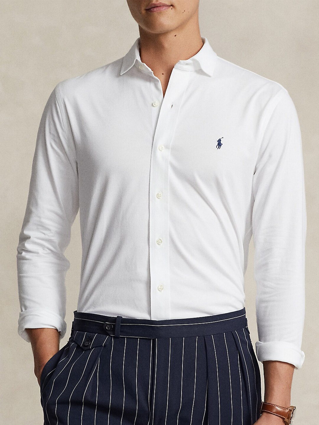 

Polo Ralph Lauren Pure Cotton Slim-Fit Shirt, White