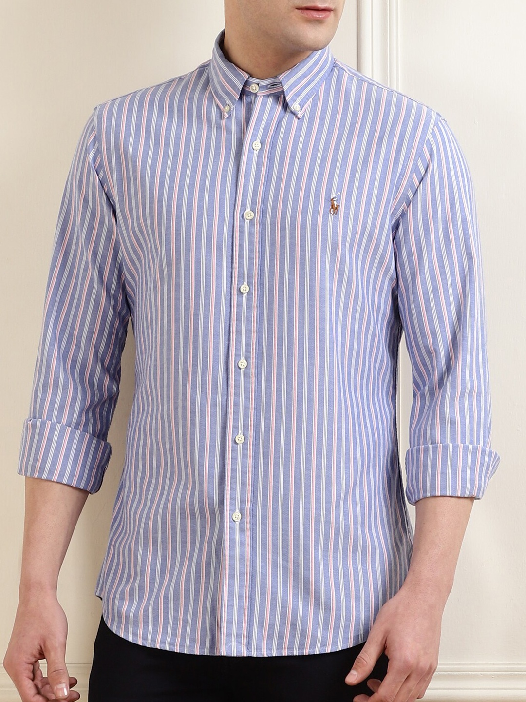 

Polo Ralph Lauren Striped Pure Cotton Shirt, Blue