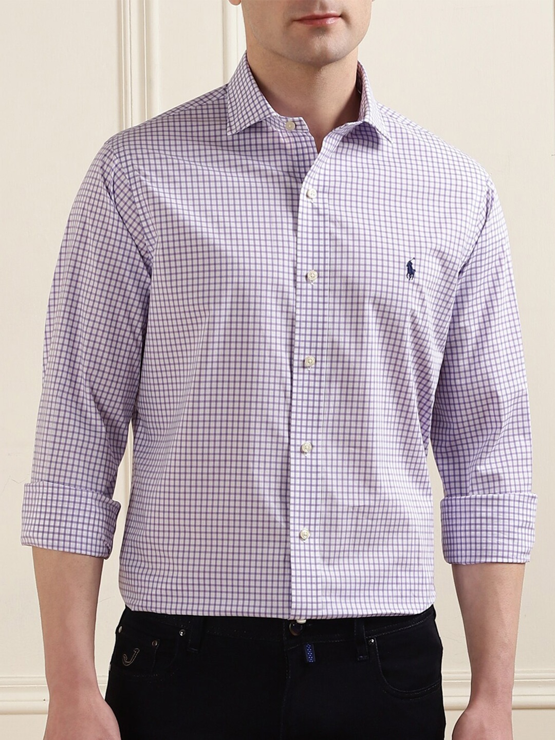 

Polo Ralph Lauren Checked Pure Cotton Shirt, Purple