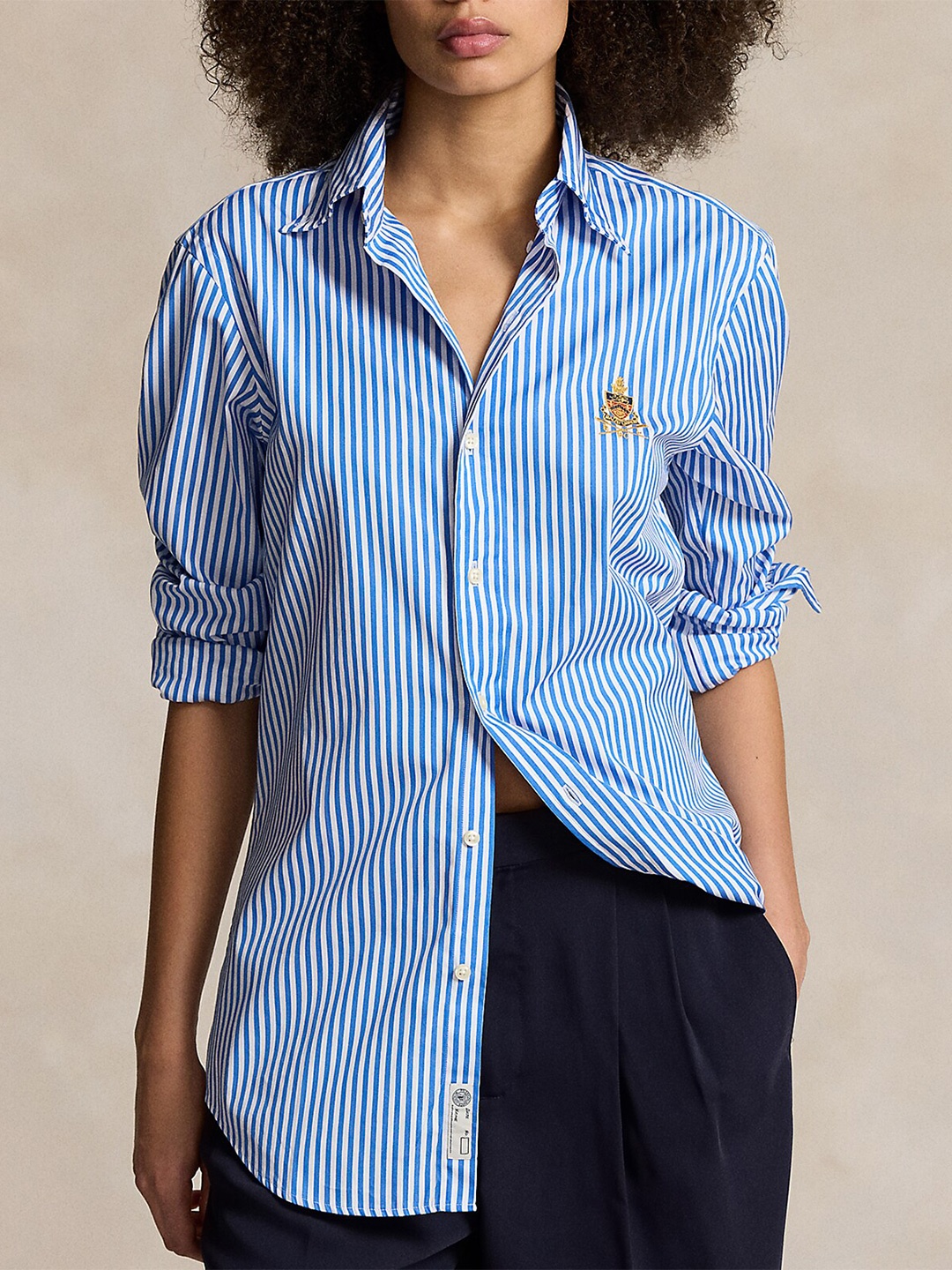 

Polo Ralph Lauren Striped Pure Cotton Shirt, Blue
