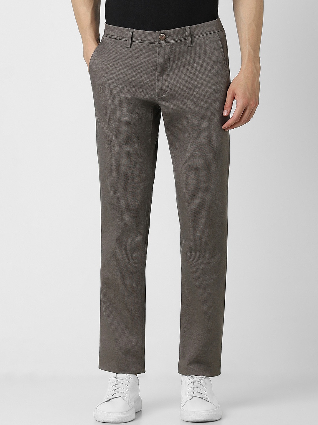 

Van Heusen Men Slim Fit Trousers, Grey