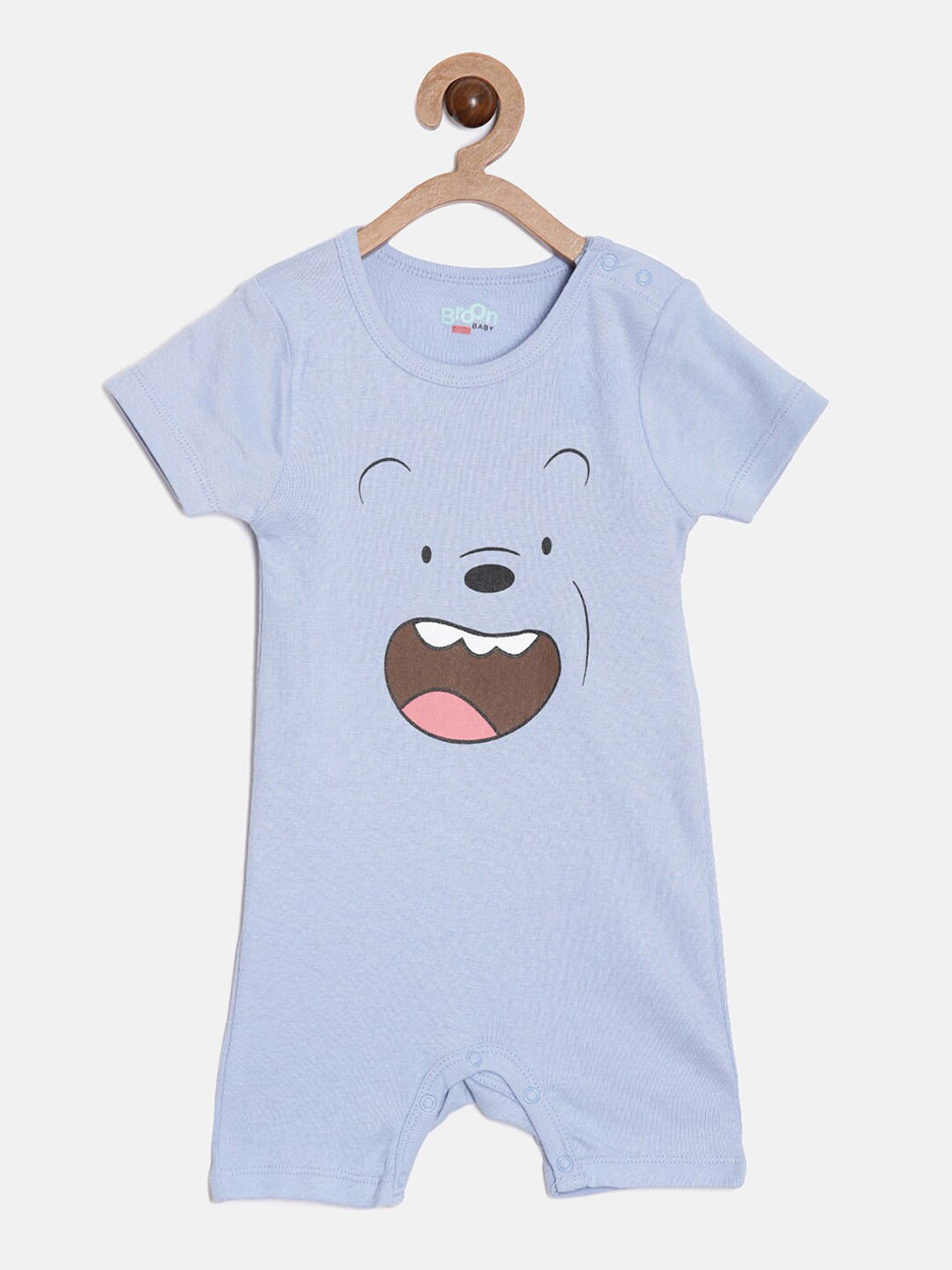 

Broon Infant Boys Printed Cotton Romper, Blue