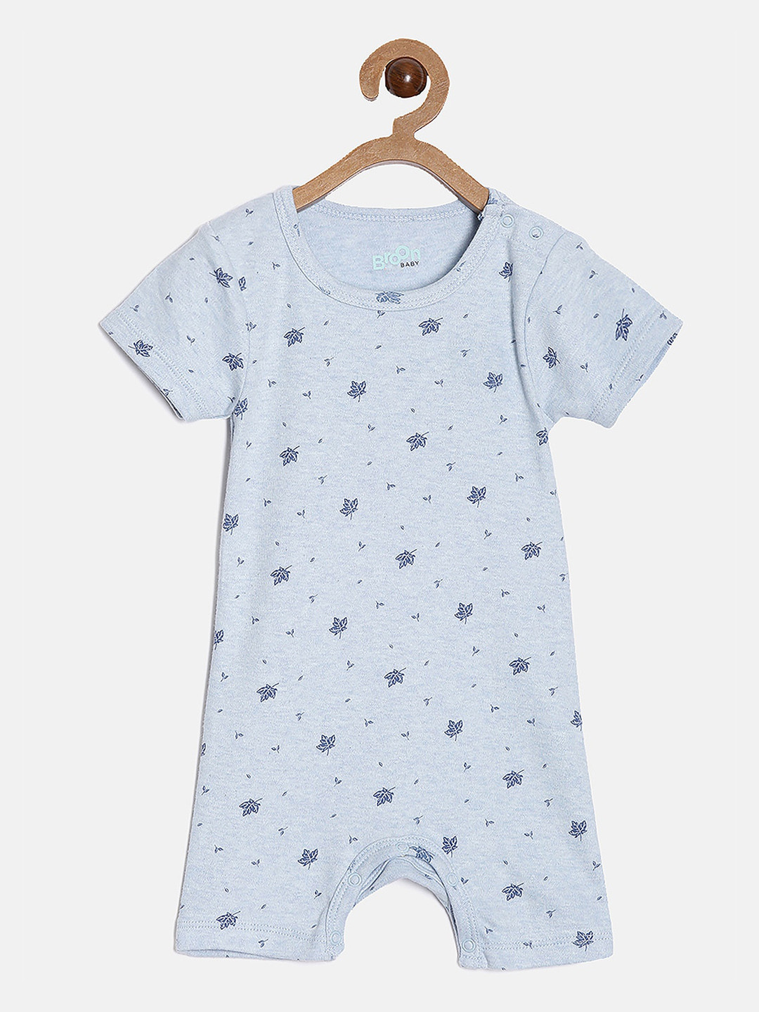 

Broon Infant Boys Printed Organic Cotton Romper, Blue