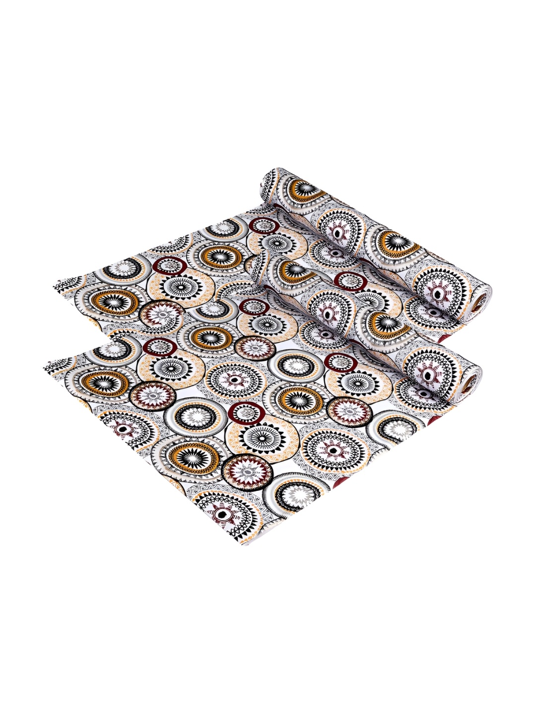 

Kuber Industries White & Grey 2 Pieces Shelf Liner Organisers