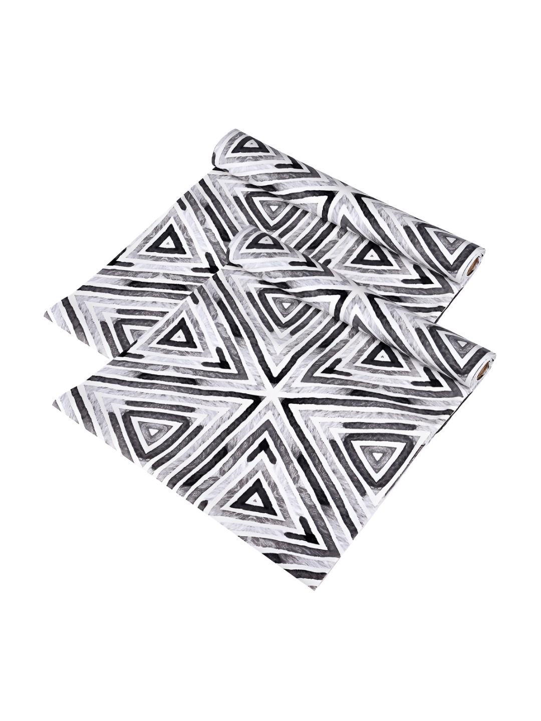 

Kuber Industries Set of 2 Grey Printed Anti skid Shelf Liner Organisers