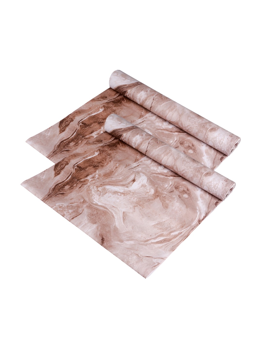 

Kuber Industries Set of 2 Brown Printed Anti skid Shelf Liner Organisers