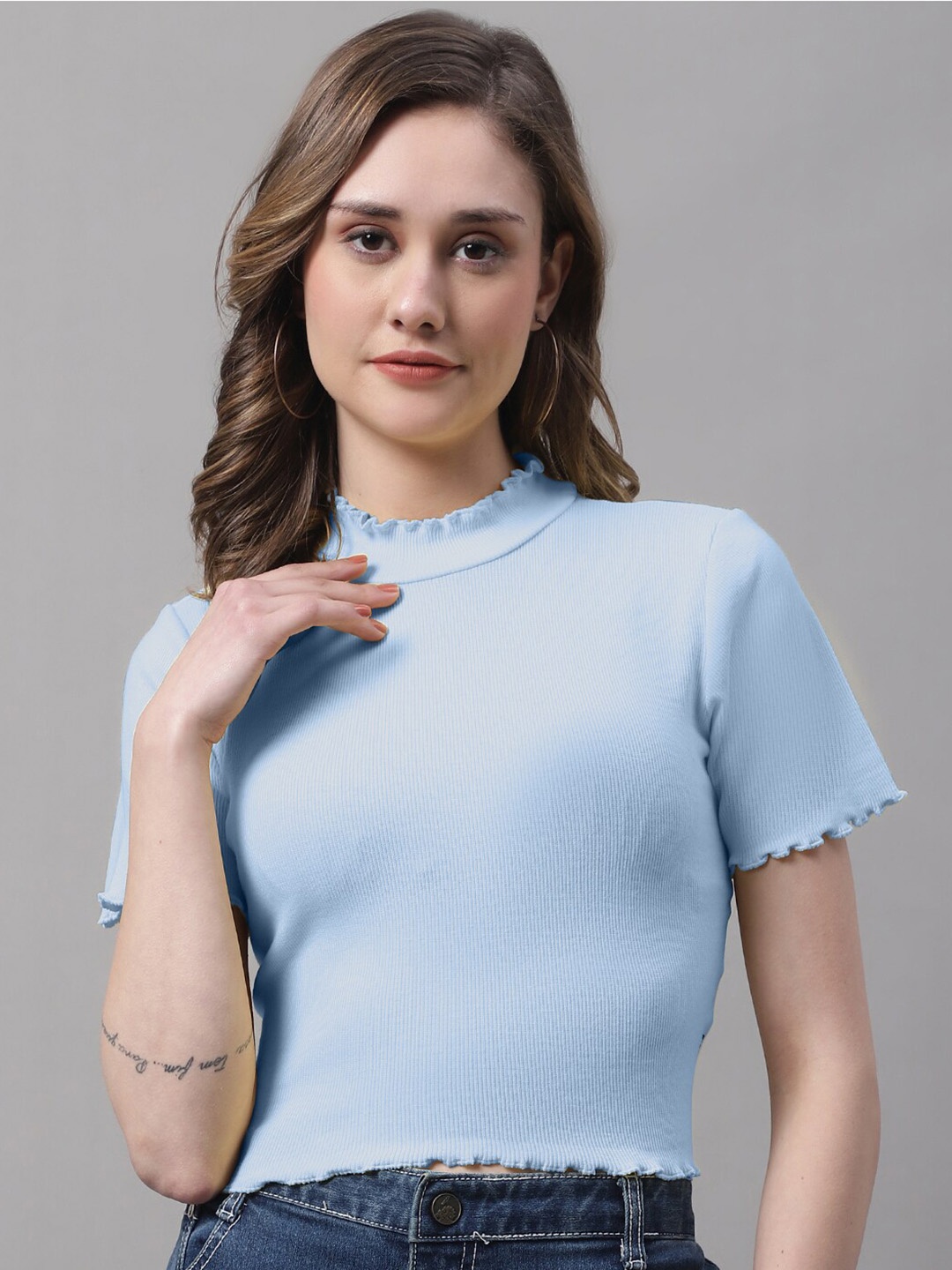 

FBAR Cotton Top, Turquoise blue