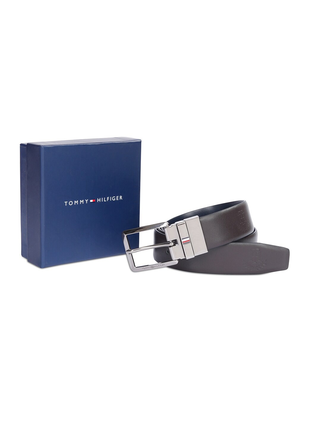 

Tommy Hilfiger Men Leather Reversible Belt, Brown