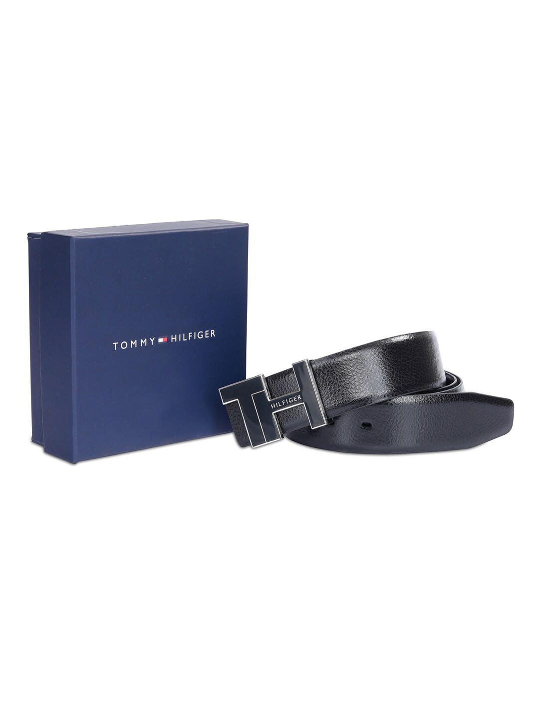 

Tommy Hilfiger Men Leather Reversible Belt, Black