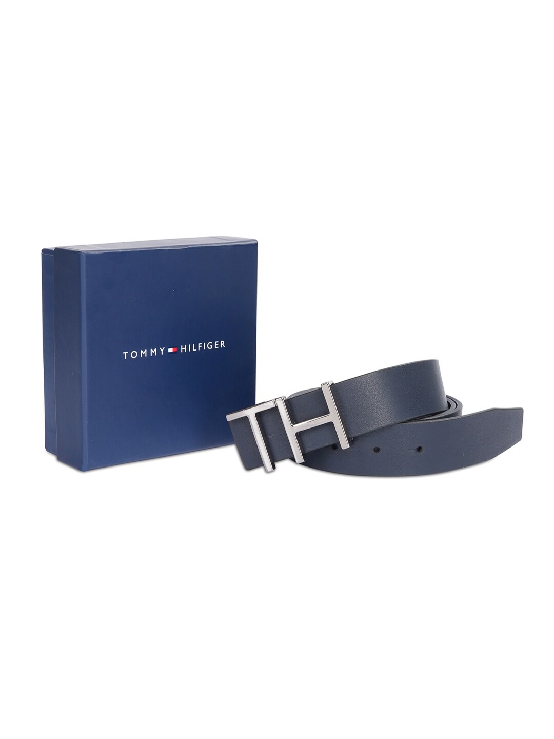 

Tommy Hilfiger Men Leather Reversible Belt, Navy blue