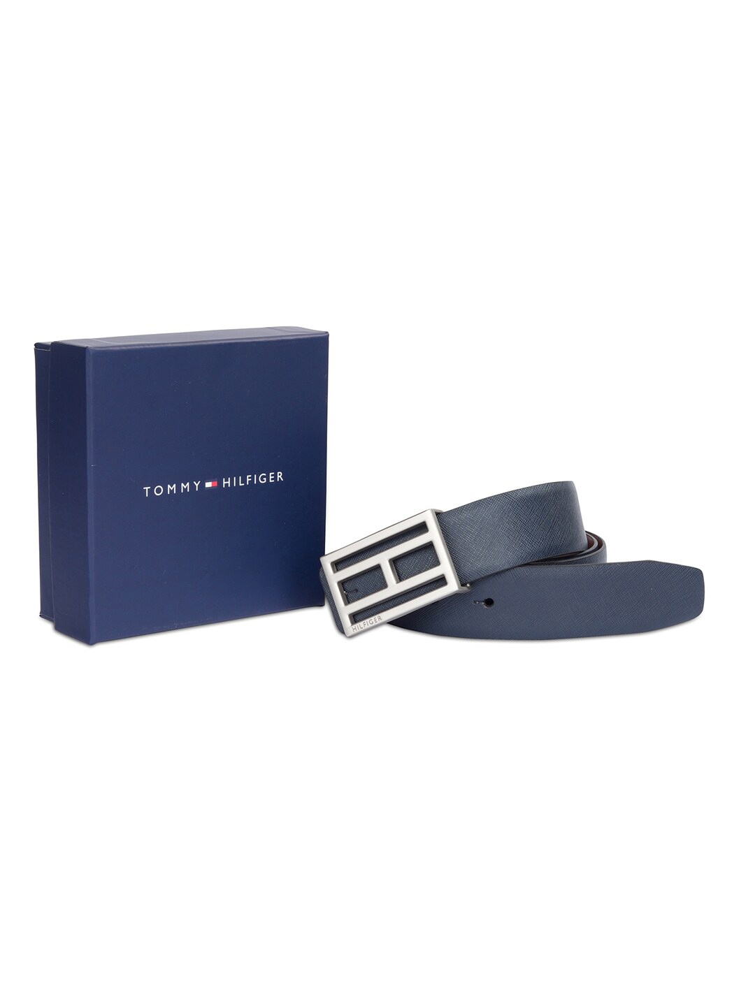 

Tommy Hilfiger Men Leather Reversible Belt, Navy blue