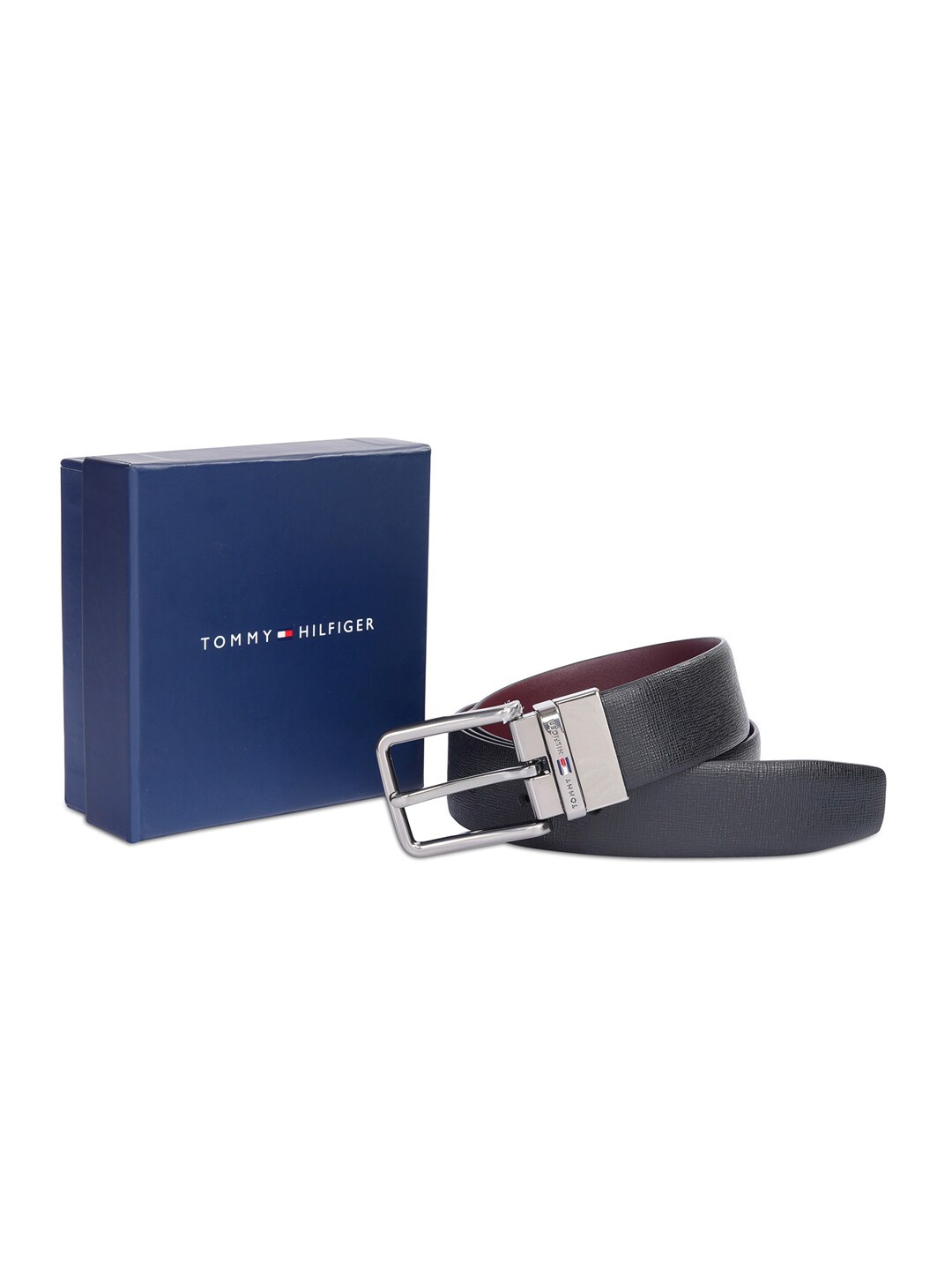 

Tommy Hilfiger Men Leather Reversible Belt, Black