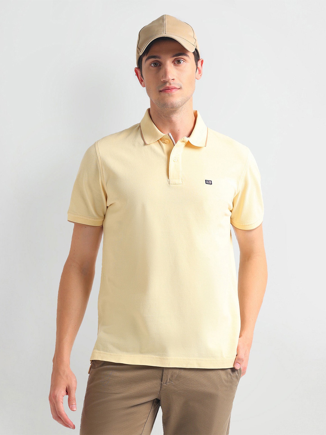 

Arrow Sport Men Polo Collar T-shirt, Yellow