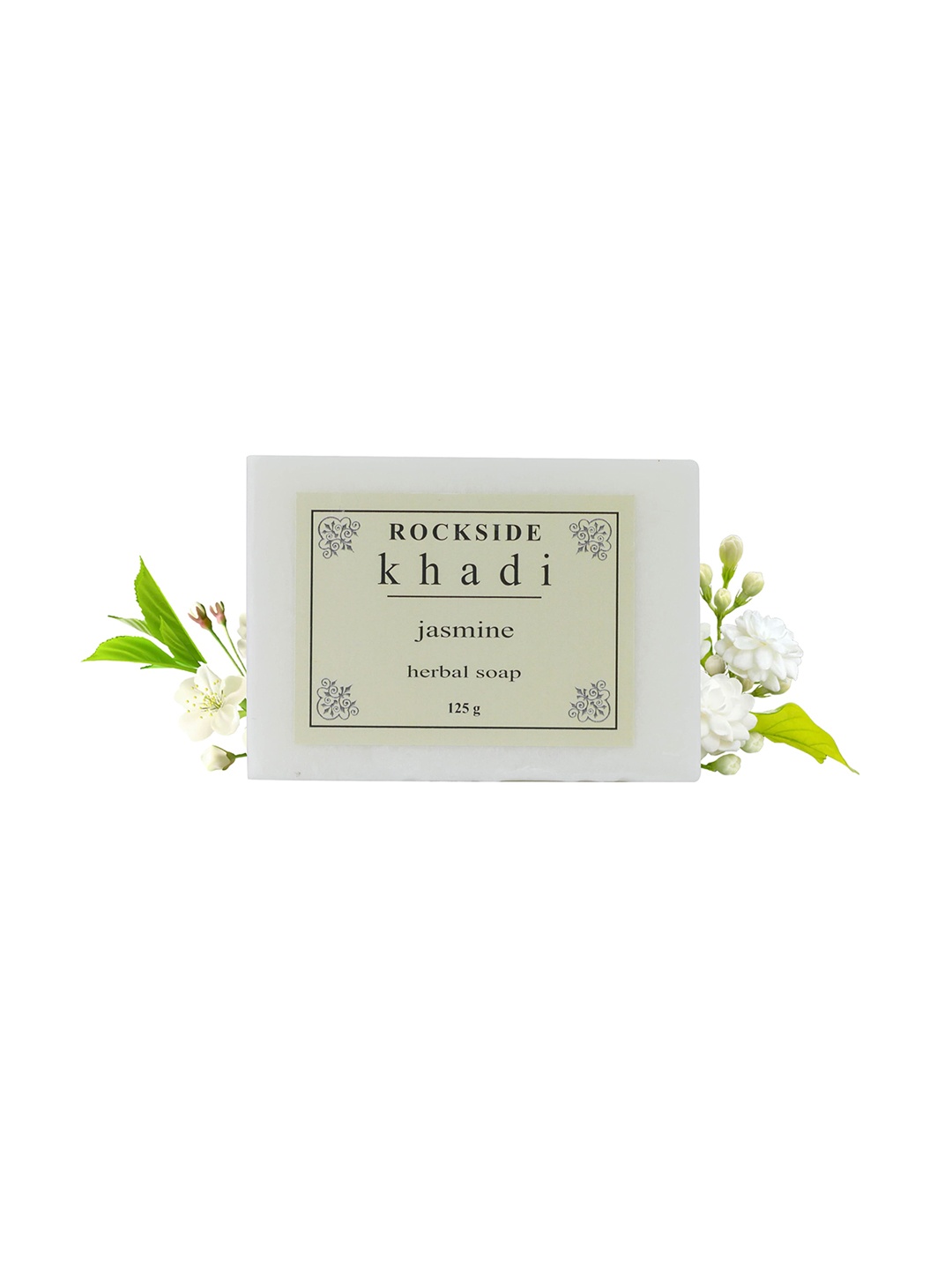 

ROCKSIDE KHADI Set Of 4 Jasmine Herbal Soap - 125g Each, White