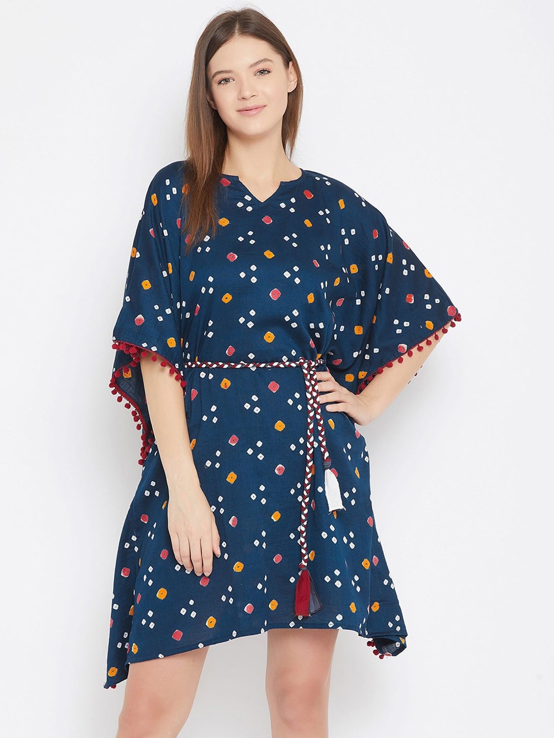 

The Kaftan Company Printed Nightdress, Blue