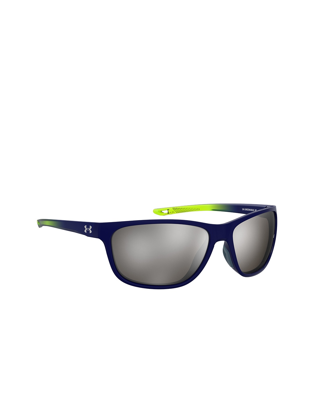 

UNDER ARMOUR UNDENIABLE JR Kids UV Protected Rectangular Sunglass 204540PJP60T4, Silver