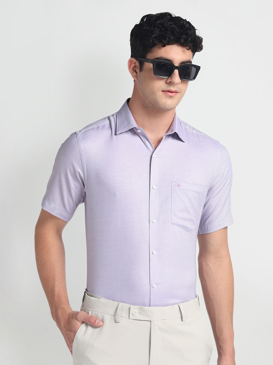 

Arrow Men Opaque Formal Shirt, Purple