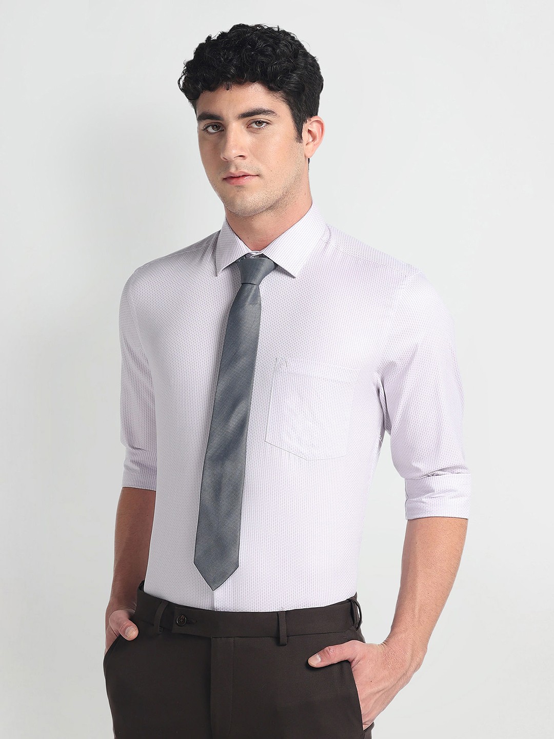 

Arrow Men Opaque Formal Shirt, Purple
