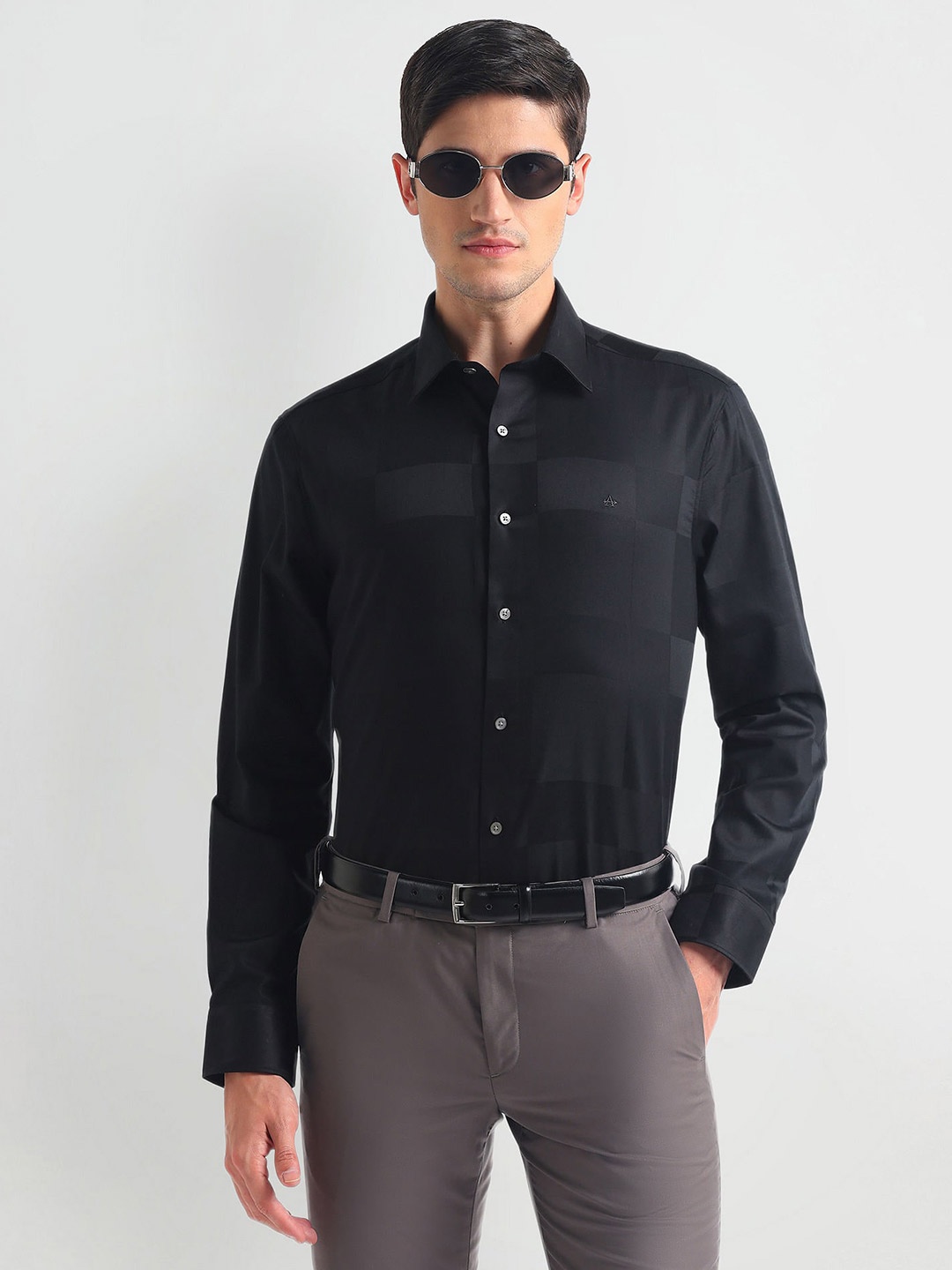 

Arrow Men Opaque 1851 Formal Shirt, Black