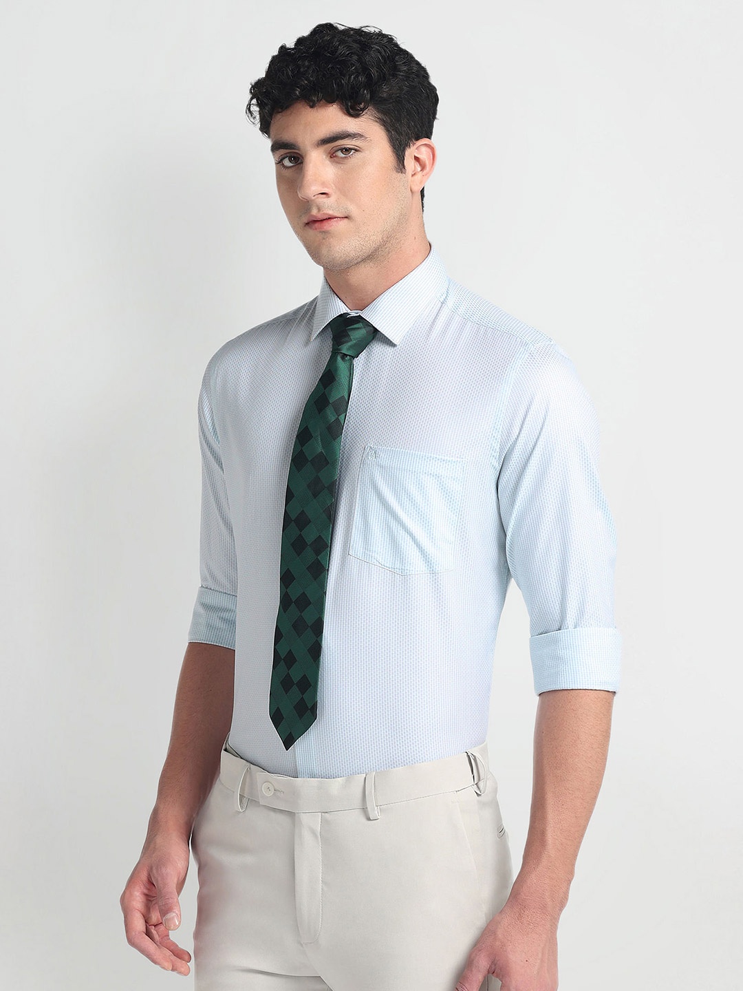 

Arrow Men Opaque Formal Shirt, Green