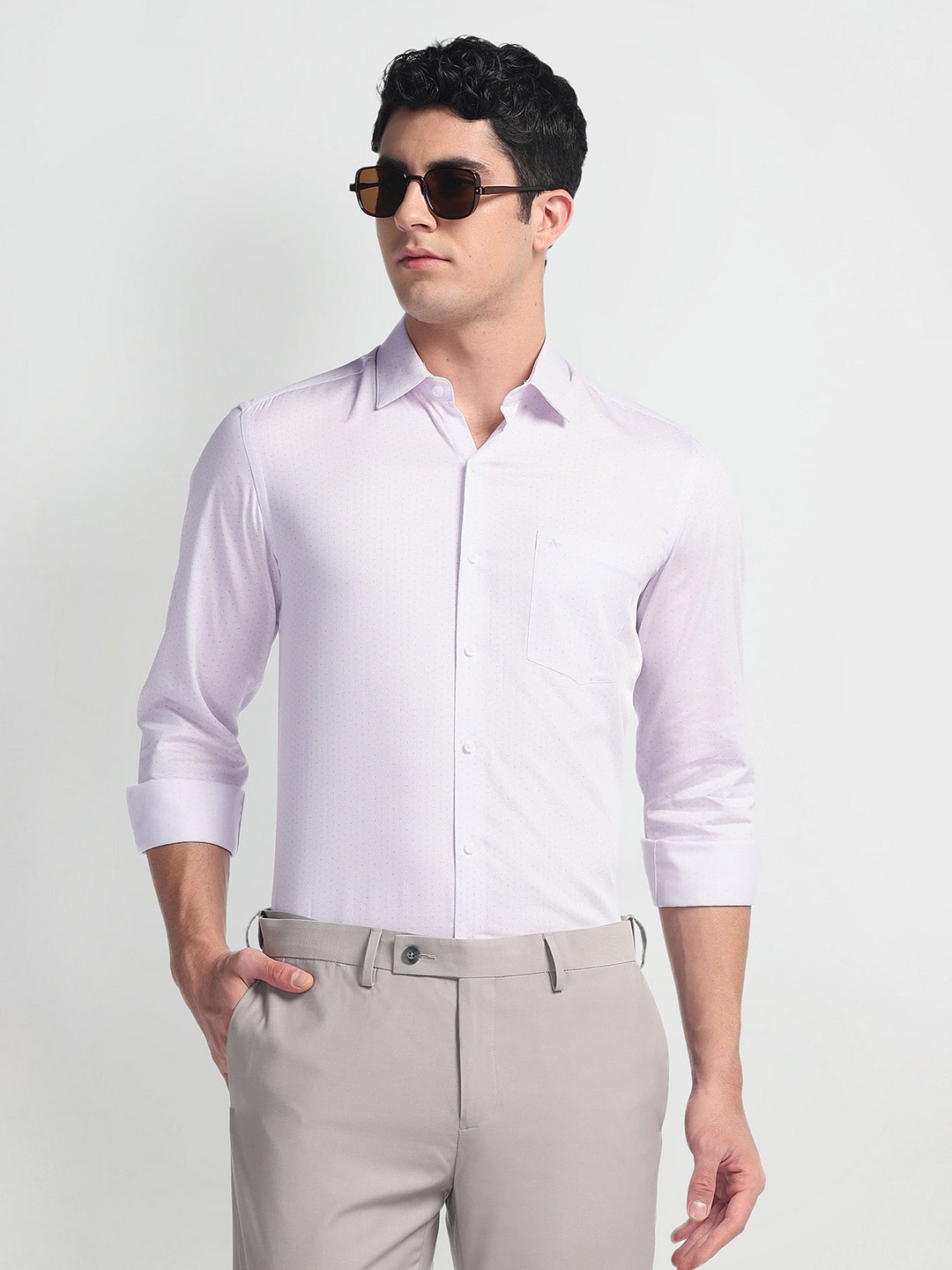 

Arrow Men Slim Fit Opaque Formal Shirt, Pink