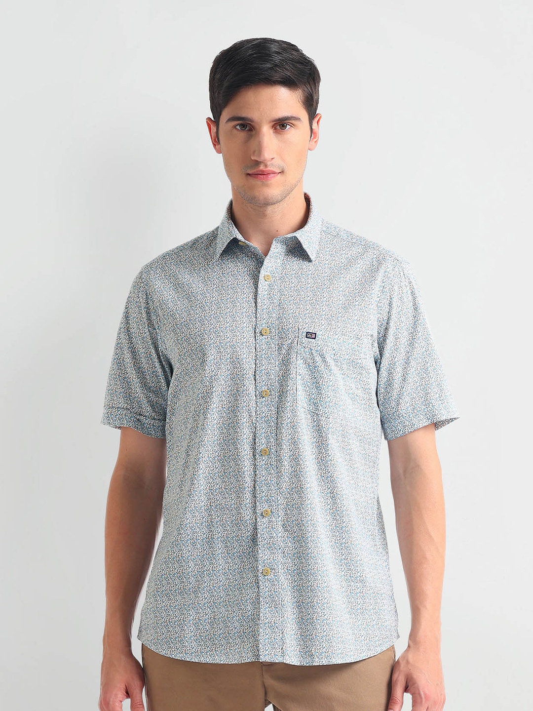 

Arrow Sport Men Floral Opaque Printed Casual Shirt, Beige