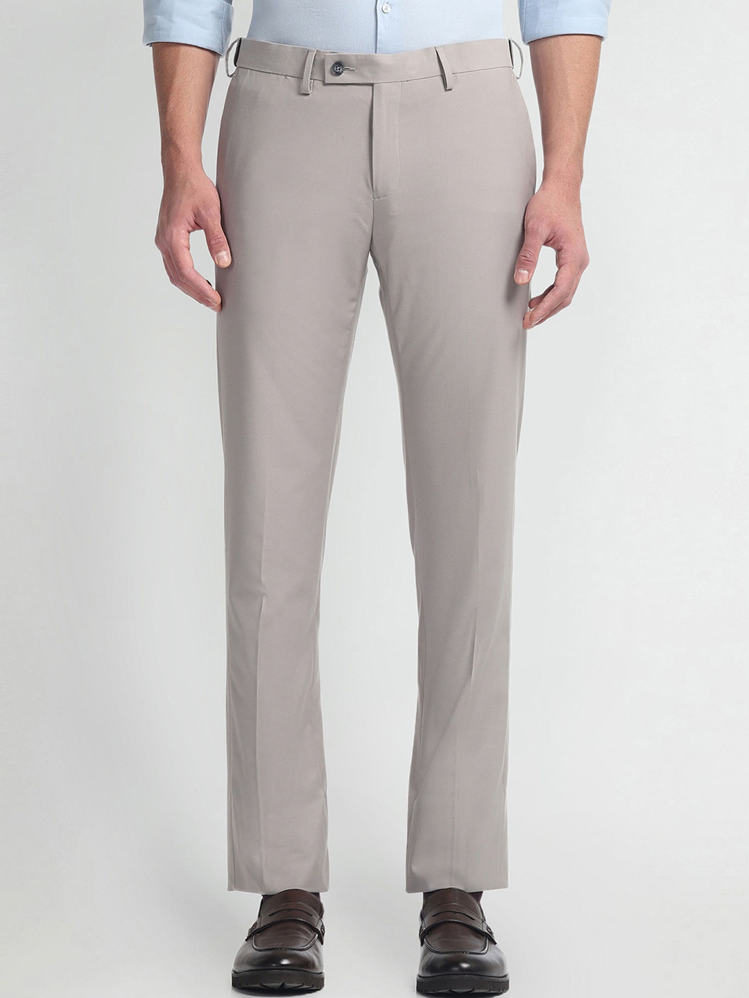 

Arrow Men Slim Fit Trousers, Grey