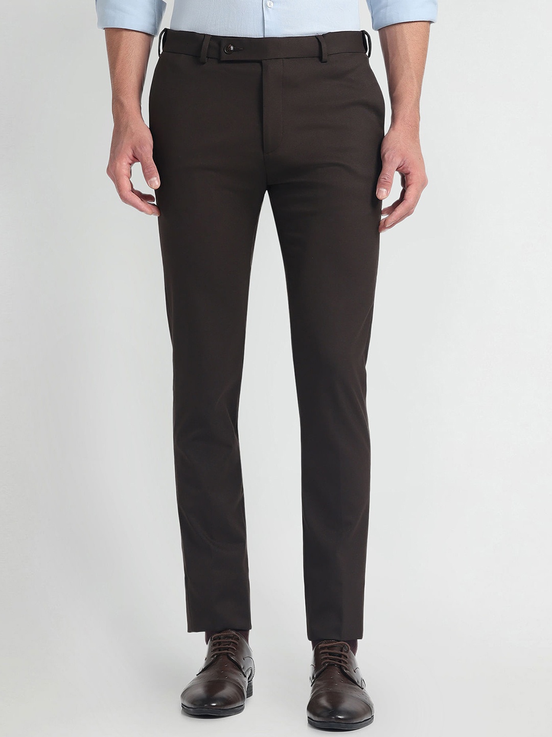 

Arrow Men Slim Fit Trousers, Brown