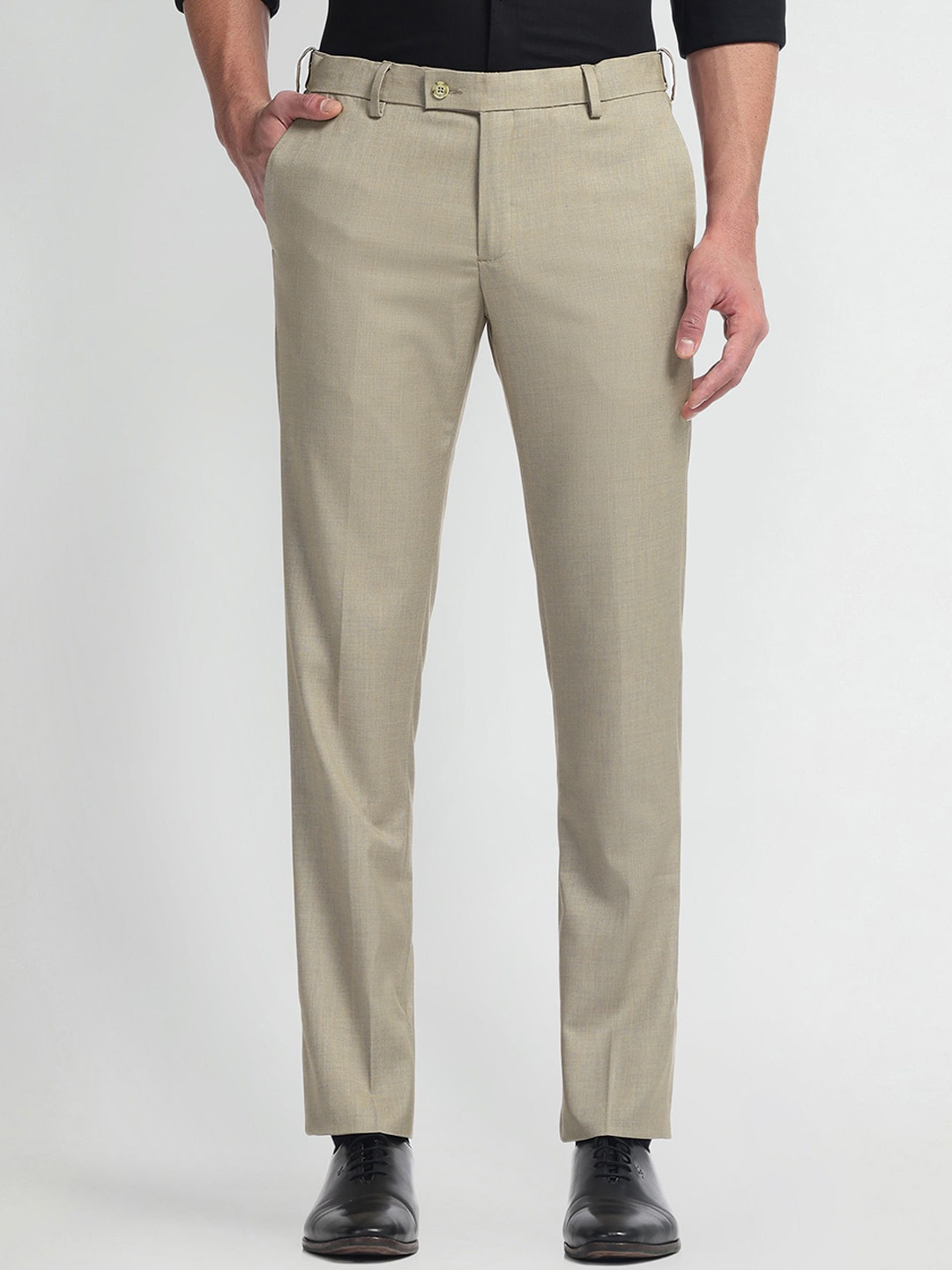 

Arrow Men Slim Fit Trousers, Beige