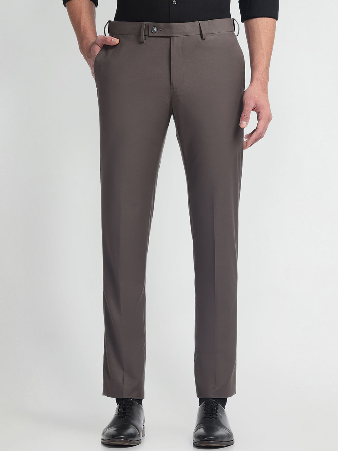 

Arrow Men Slim Fit Trousers, Grey