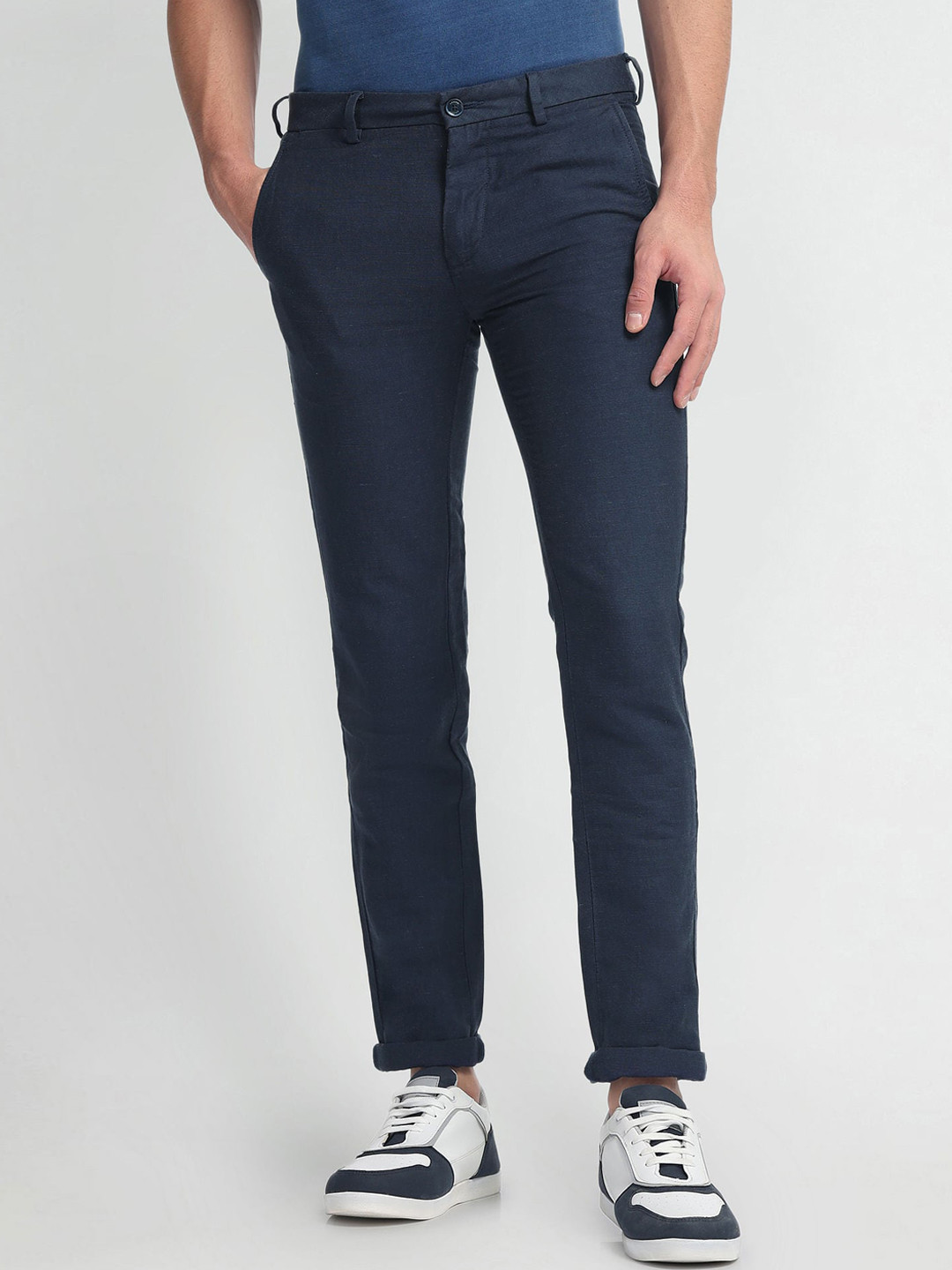 

Arrow Sport Men Slim Fit Trousers, Blue