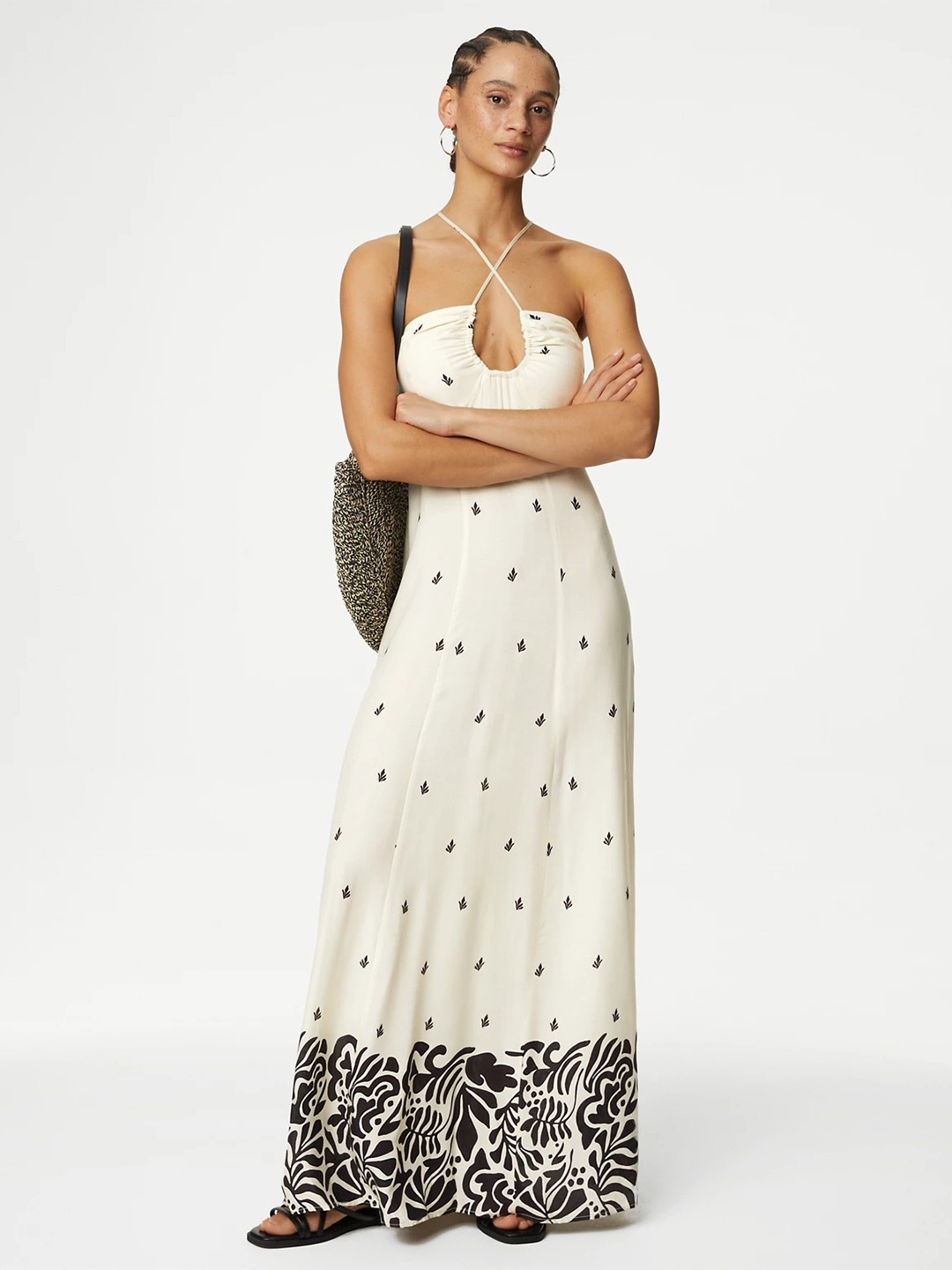

Marks & Spencer Polka Dot Maxi Dress, Black
