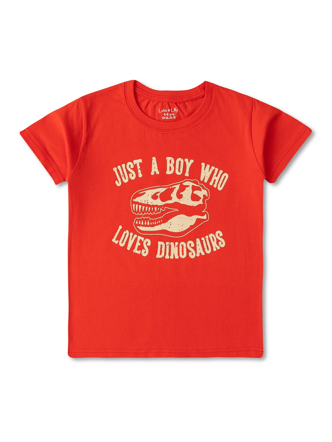 

Luke & Lilly Boys Typography Printed Applique T-shirt, Red
