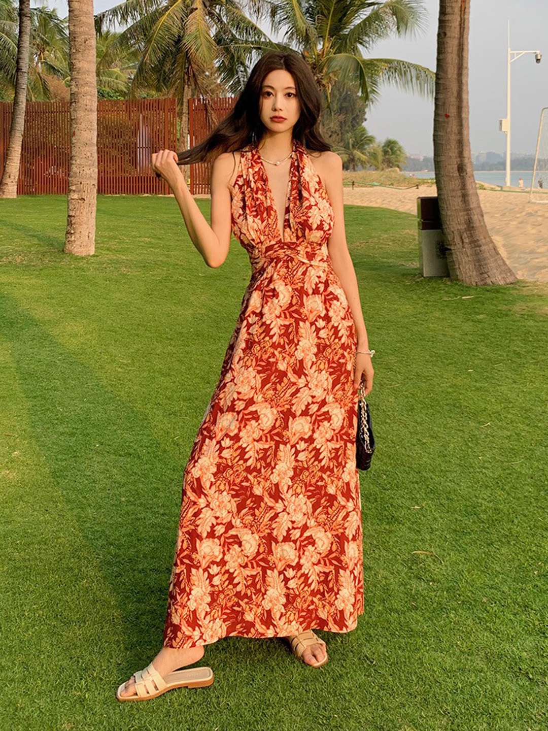 

JC Mode Floral Print Maxi Dress, Multi