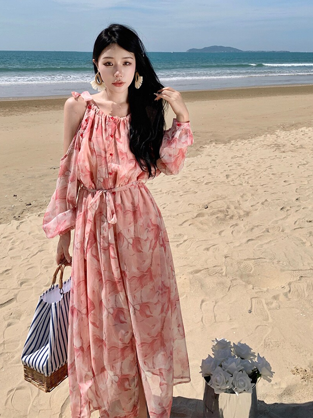 

JC Mode Floral Print Maxi Dress, Multi